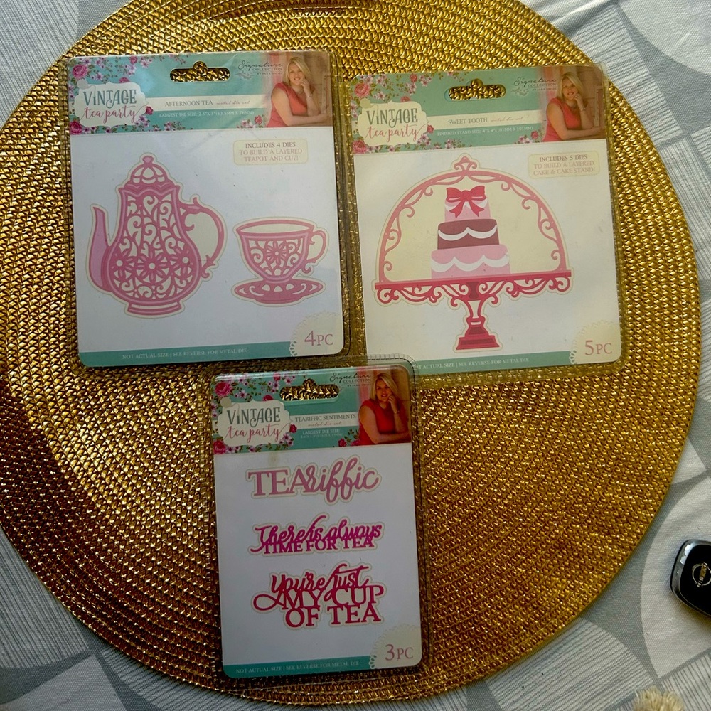 Tea party die set Vintage